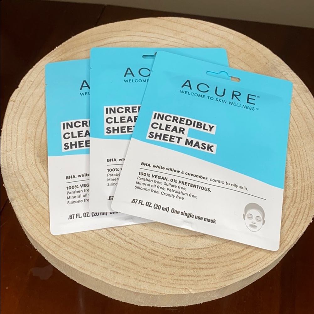 Acure Incredibly Clear™ Sheet Mask - 3 pack